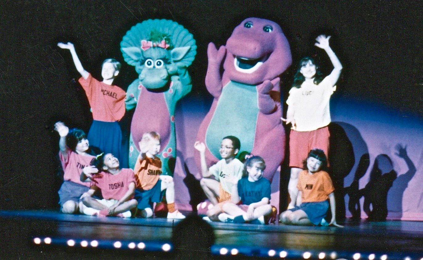 Behind the scenes photos from Barney and the Backyard Gang and Barney and Friends