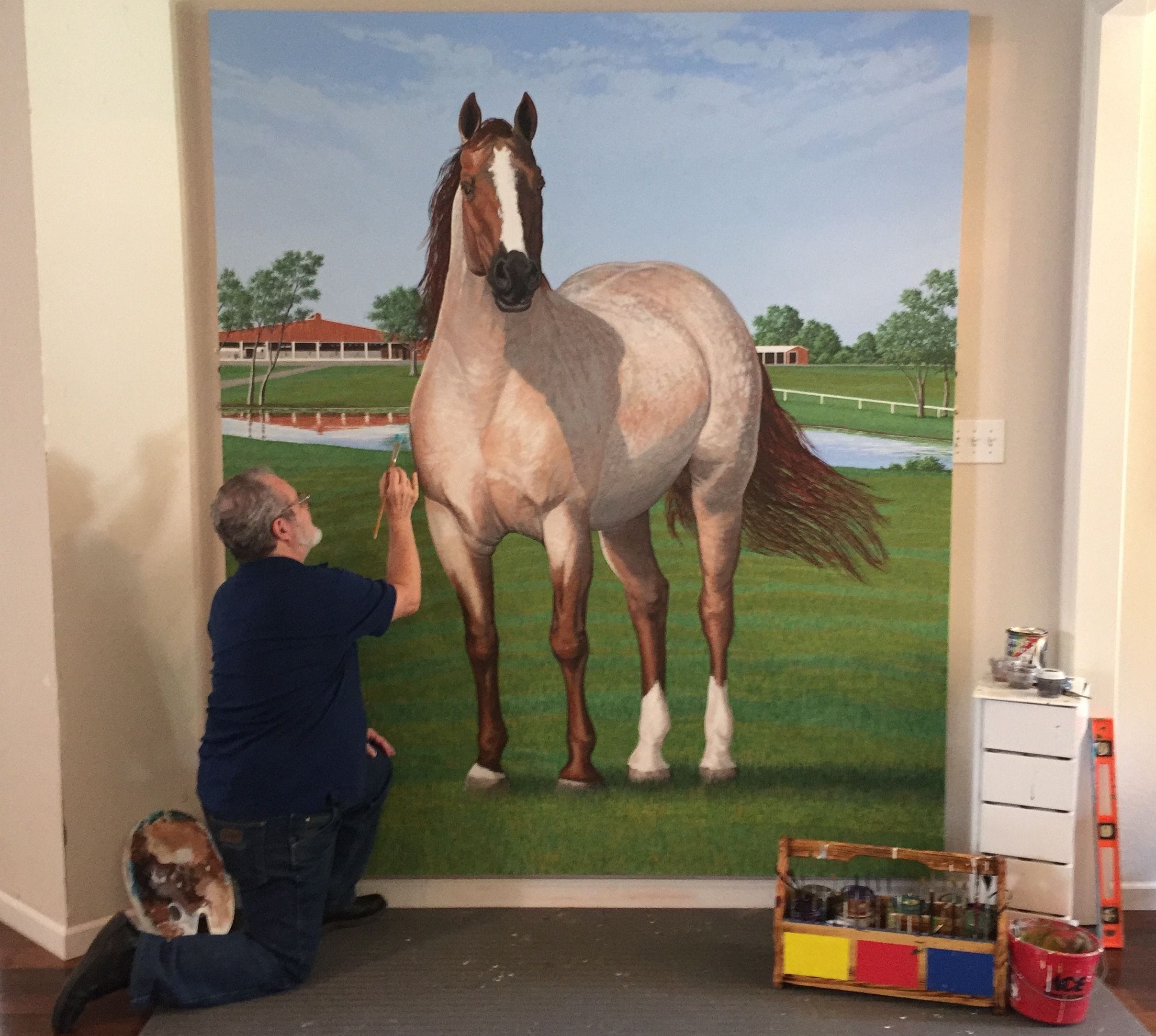 Private commissioned quarter horse portrait by Jess Nelson