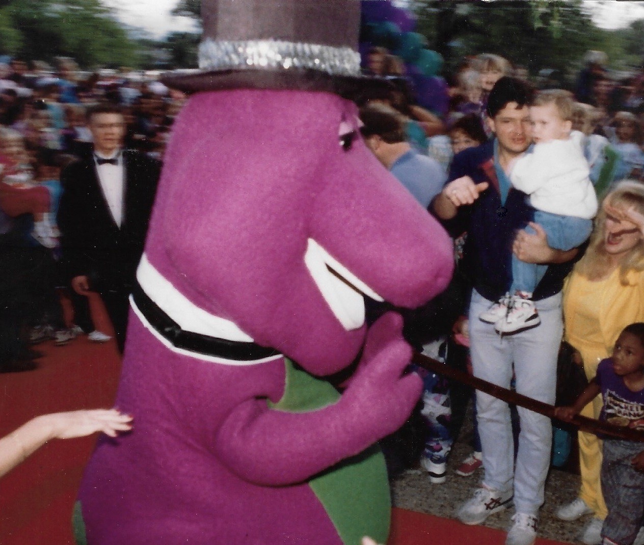 Behind the scenes photos from Barney and the Backyard Gang and Barney and Friends