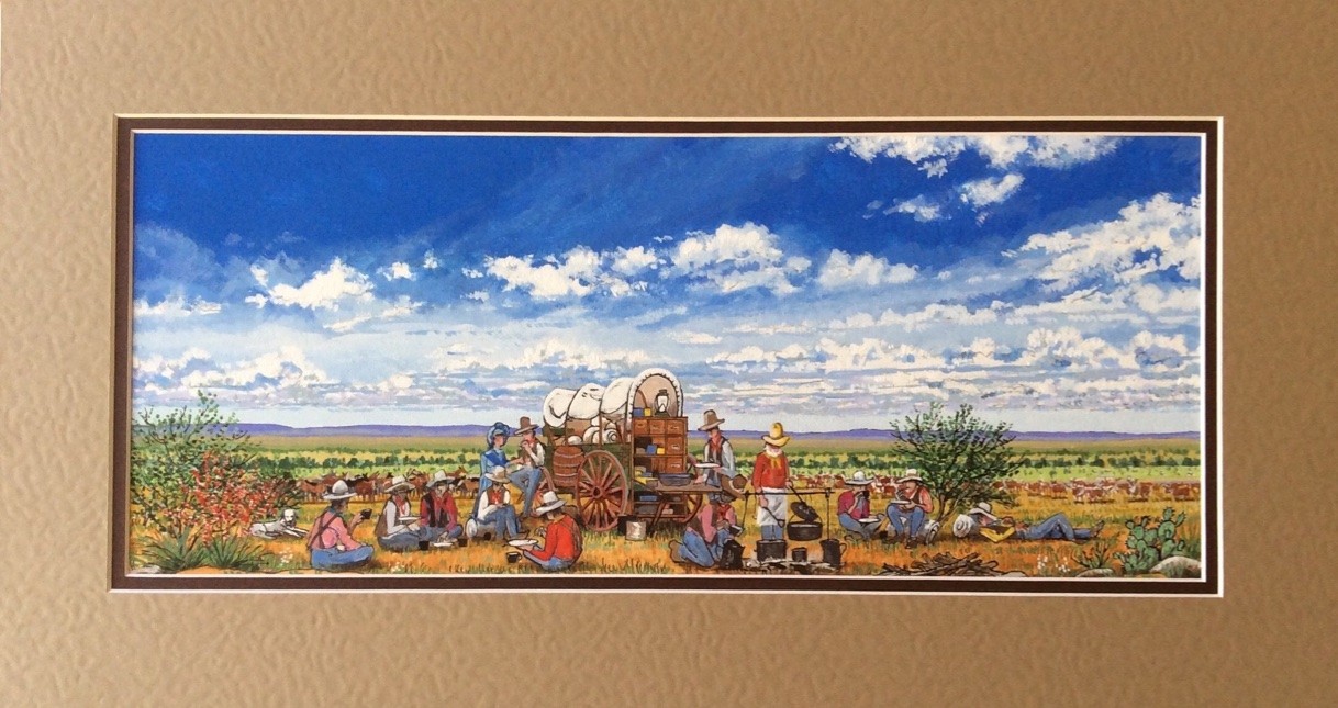 Available Western Themed Mural Design. Mockup shown here.