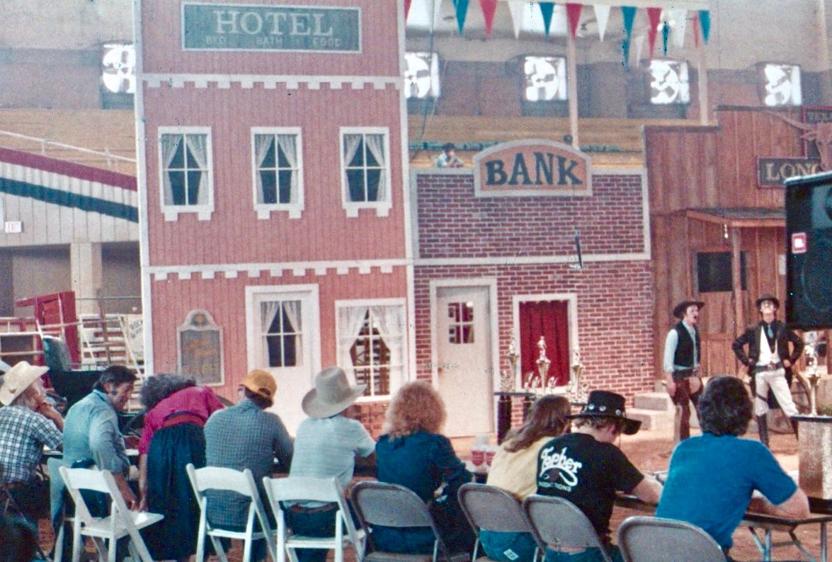 Stunt men gunfighters at the Fort Worth, TX Stockyards. Old West Main Street set by Jess Nelson