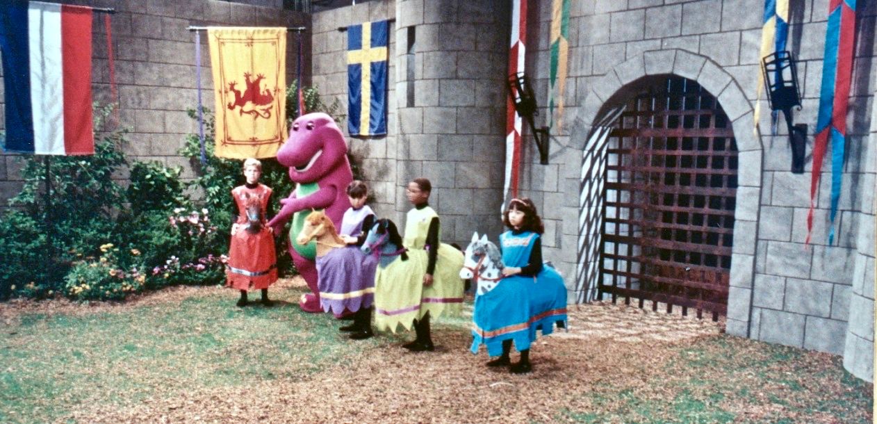 Behind the scenes photos from Barney and the Backyard Gang and Barney and Friends