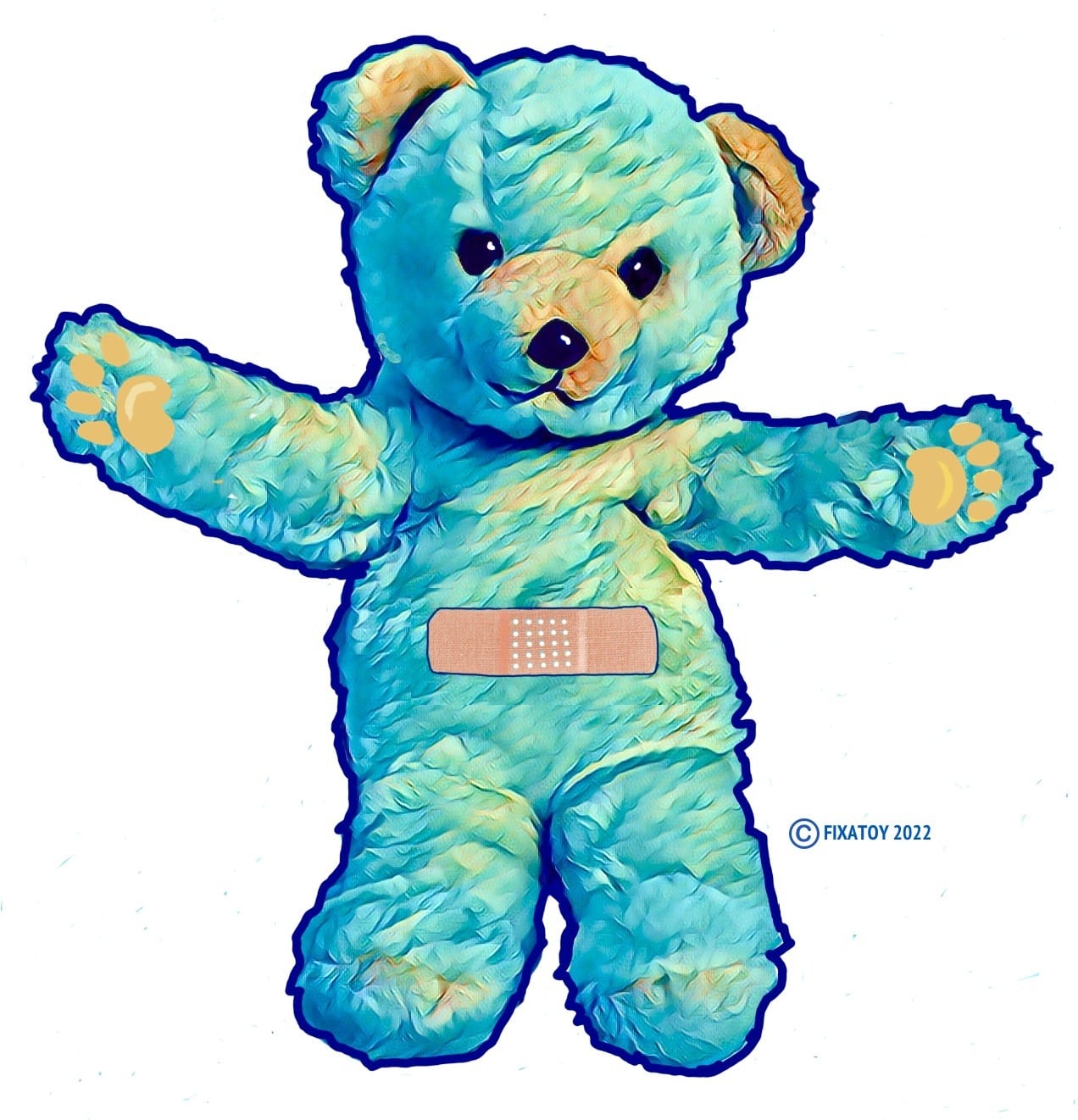 This blue Teddy Bear photo links to the Fixatoy.Org Charity site