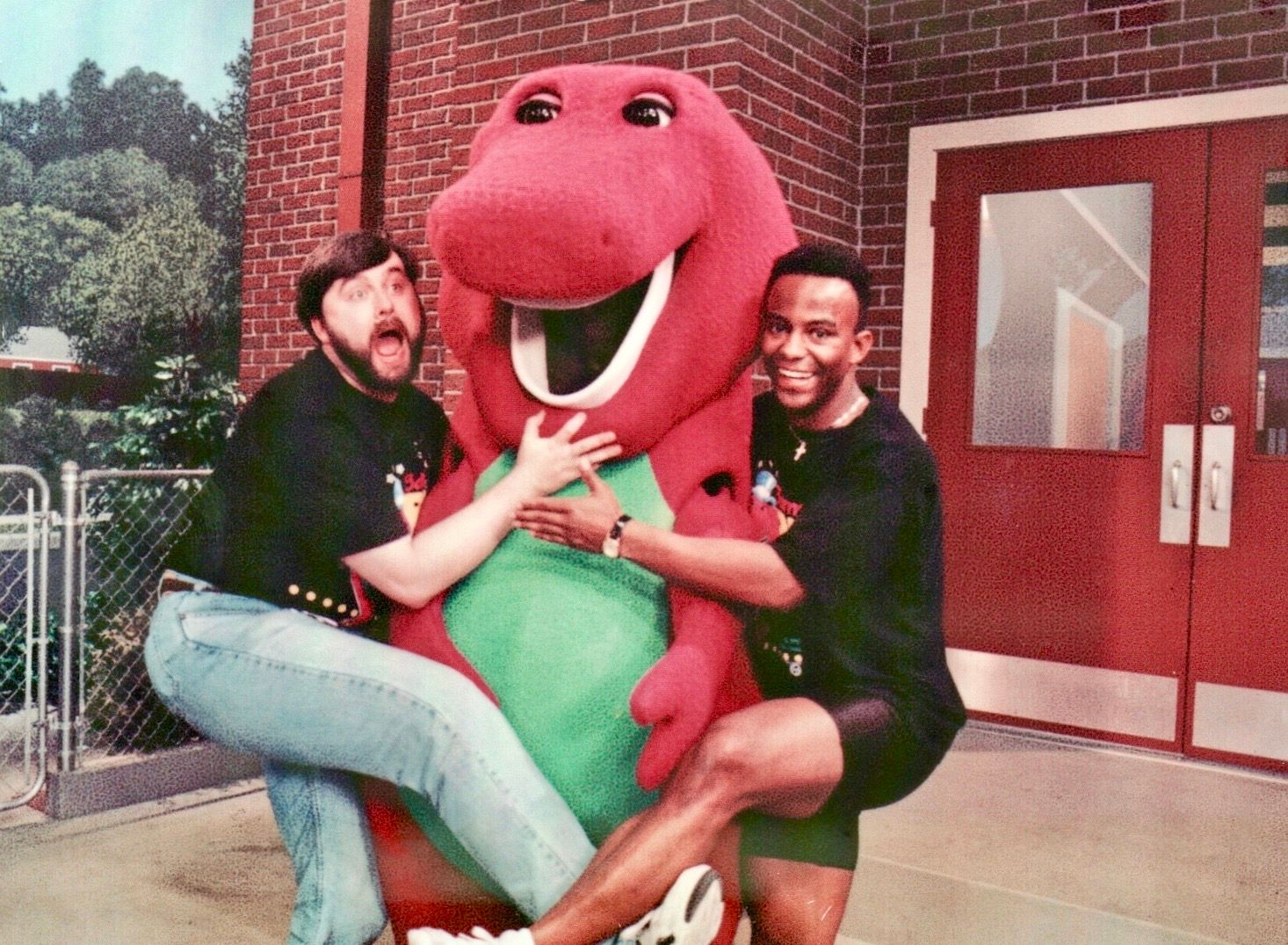 Bob West and David Joyner Behind the scenes photos from Barney and the Backyard Gang and Barney and Friends