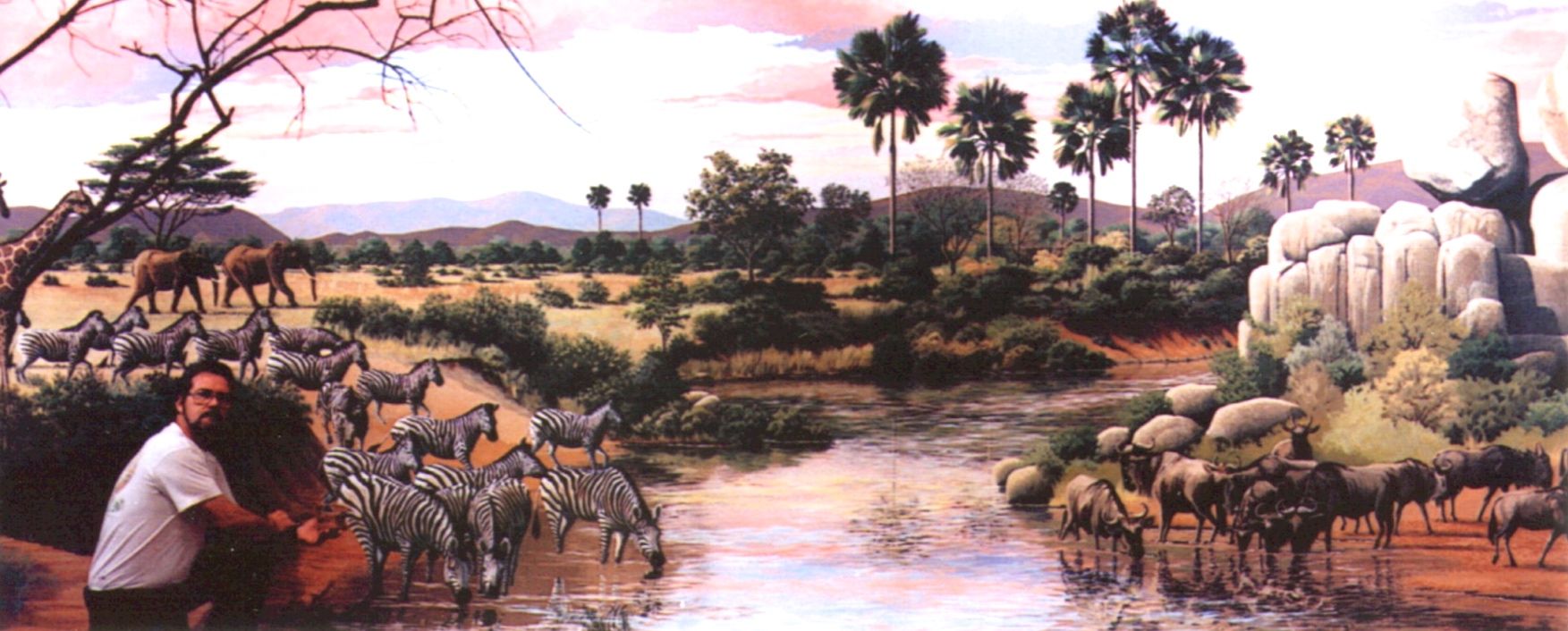 Mural for African Wildlife Museaum Diorama